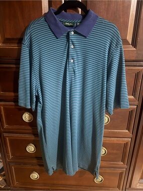 Bobby jones men’s large striped polo shirt